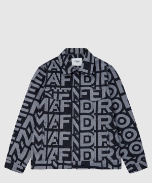 펜디 로고 프린트 코트