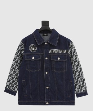 펜디 로고 프린트 코트