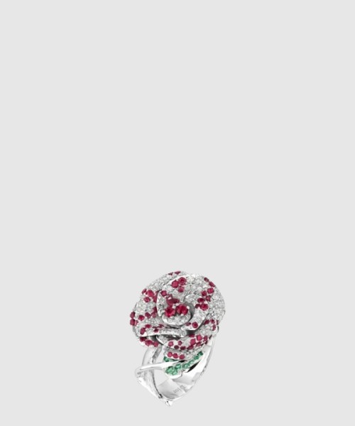 디올 Rose Dior Bagatelle 꽃 모양 반지 JBAG9