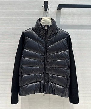 여성용 니트 패딩 집업 자켓