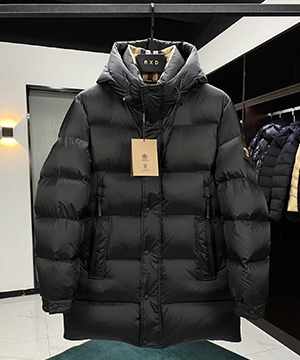 버버리 체크 롱 다운 패딩