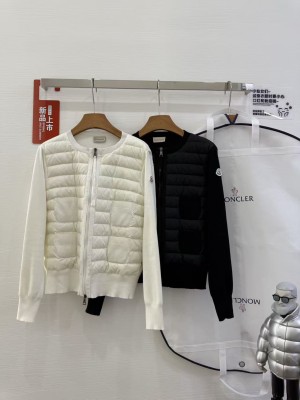 화이트 패딩 울 집업 카디건