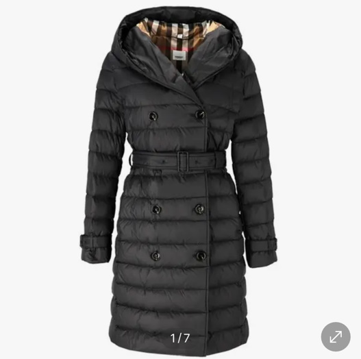 버버리 위틀리 여성 벨티드 롱다운 패딩