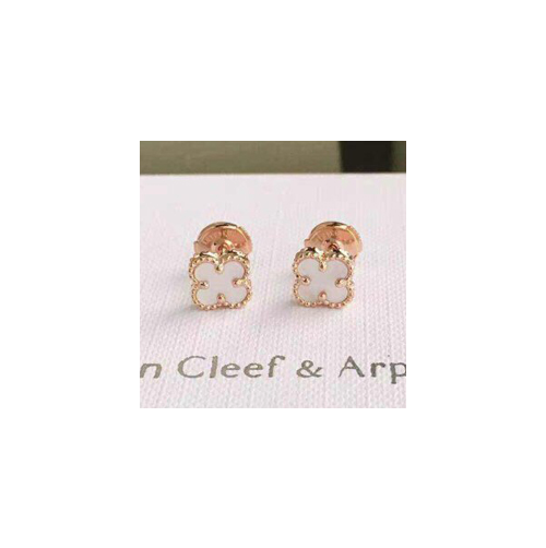 반클리프 스위트 알함브라 이어링 골드 화이트