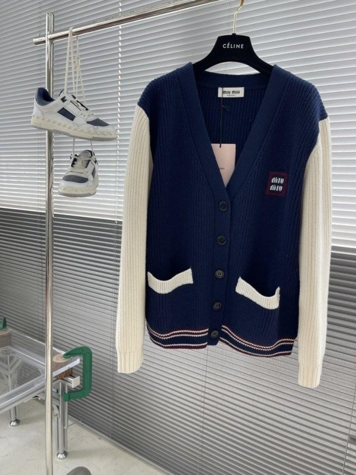 미우미우-MIU MIU 여성 울캐시 가디건