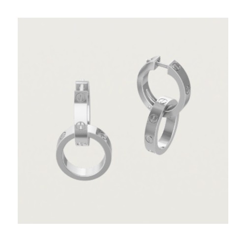 까르띠에 러브 이어링 실버