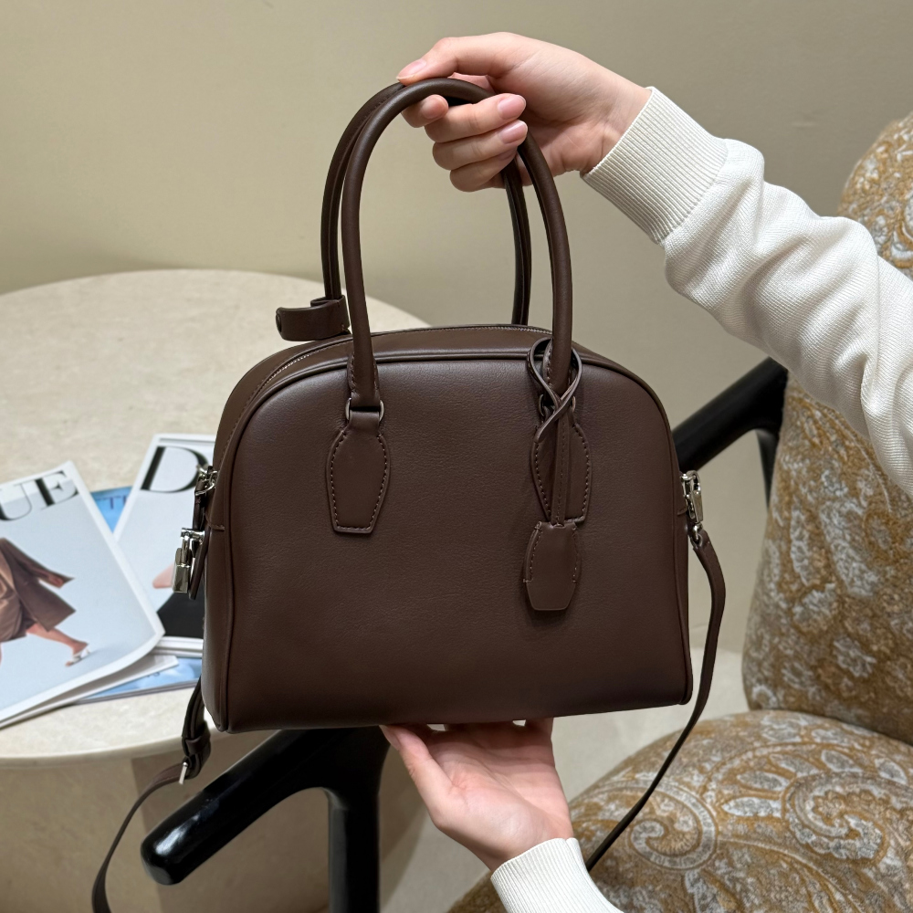 더로우 India 12 가죽 백 Brown