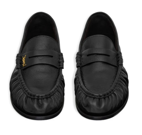 생로랑 레더 로퍼 블랙