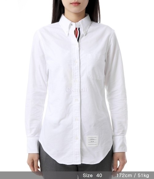 톰브라운 히든 RWB 트리밍 옥스포드 셔츠