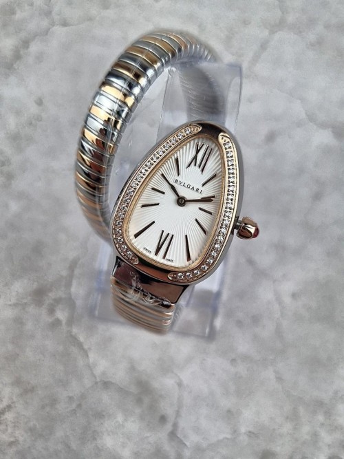 불가리 세르펜티 투보가스 워치 로즈골드 콤비 다이아