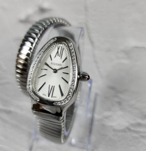불가리 세르펜티 투보가스 워치 화이트다이아