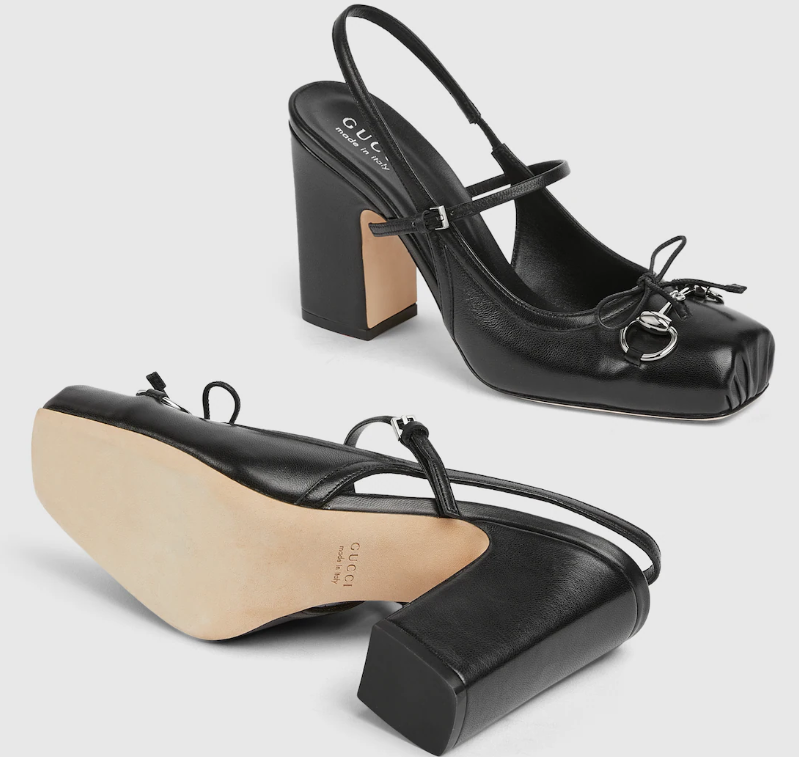 구찌 홀스빗 슬링백 펌프스