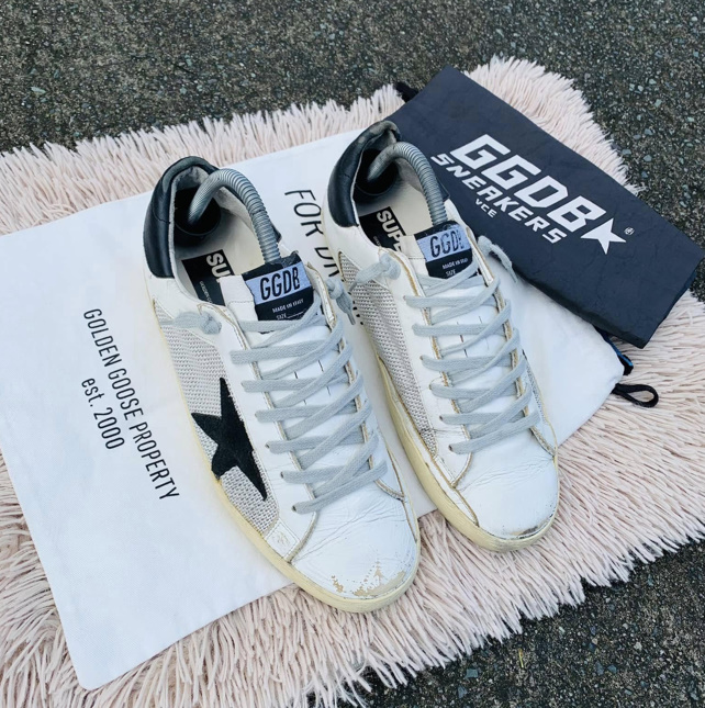 골든구스 슈퍼스타 메쉬 그레이코드 블랙 스타 블랙탭 스니커즈