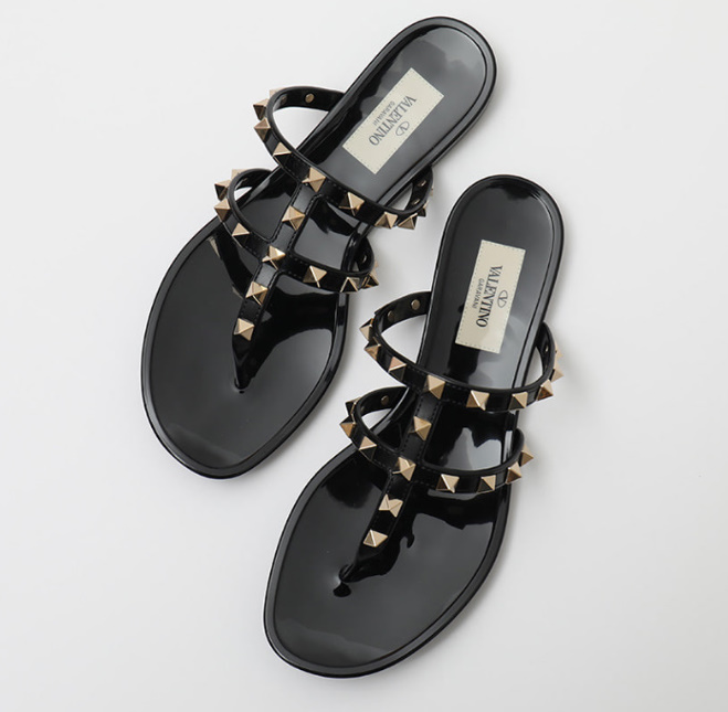 발렌티노 락스터드 슬리퍼