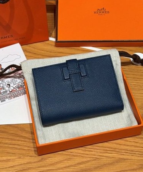 에르메스 뉴 H 파상 앱송 반지갑 올수공 (컬러 딥 블루)