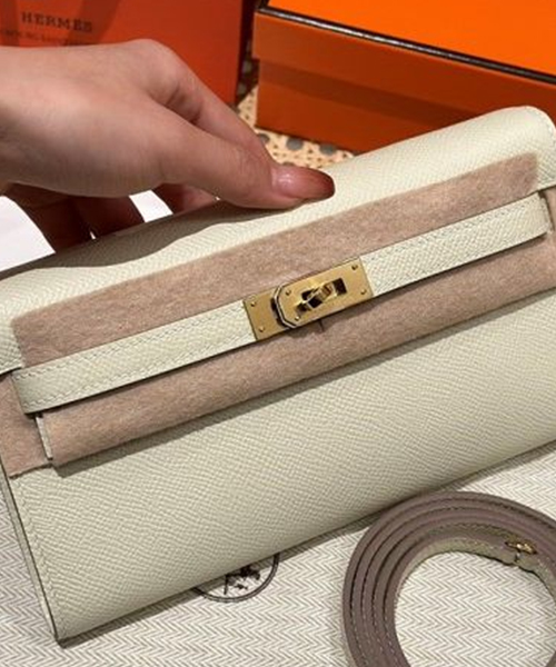 에르메스 켈리 투 고 미니백 앱송 (컬러 끄레 금장)