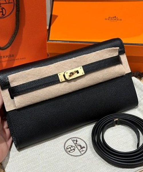 에르메스 켈리 투 고 미니백 앱송 (컬러 누아(블랙)금장)