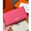 에르메스 베안 장지갑 (컬러 로즈 립스틱) (금장/은장) (올수공)