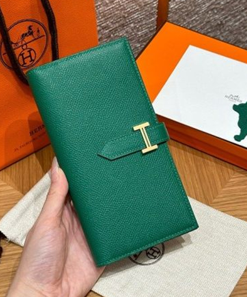 에르메스 베안 장지갑 (컬러 베르 버티고) (금장/은장) (올수공)