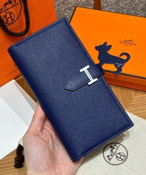에르메스 베안 장지갑 (컬러 블루엔서) (금장/은장) (올수공)