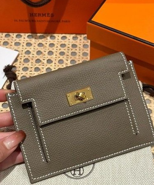 에르메스 켈리 포켓 카드지갑 (컬러 에토프) (금장)