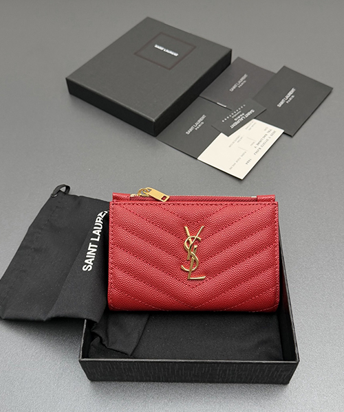 생로랑 카산드라 마틀라세 컴팩트 카드 동전지갑 668287