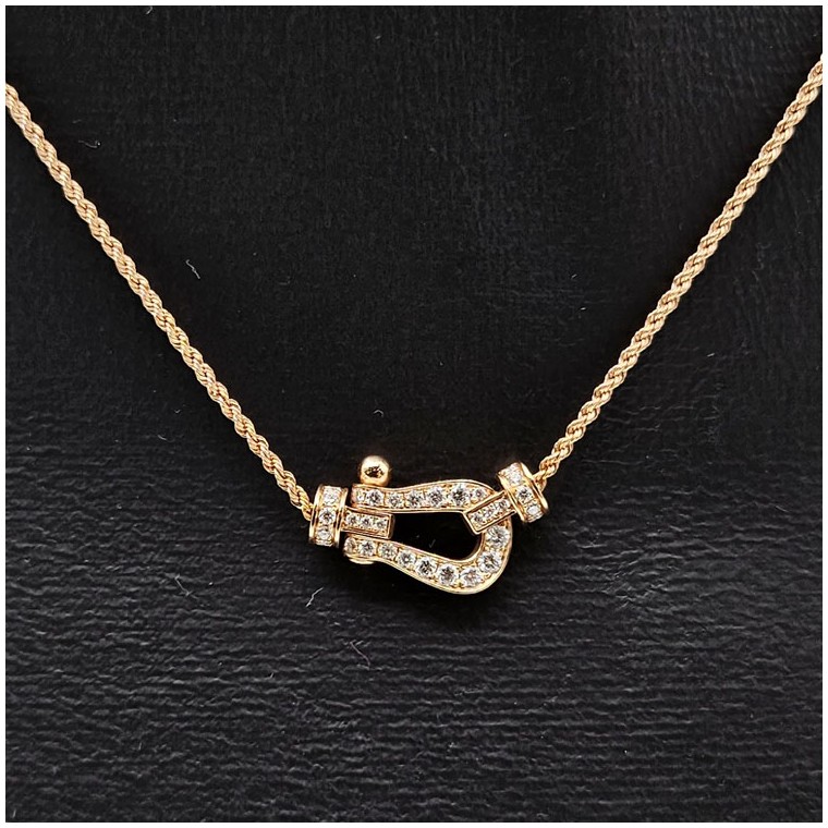 프레드 포스텐 다이아 목걸이 미듐 골드