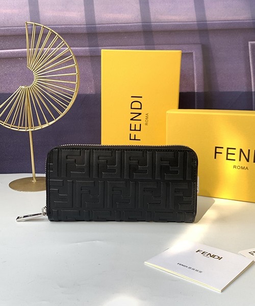 펜디 FF 로고 지퍼 어라운드 장지갑 0079