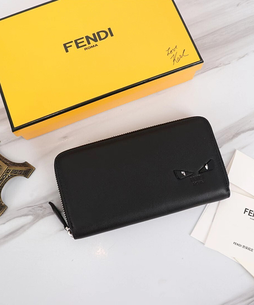 펜디 몬스터 아이즈 라운드 지퍼 장지갑 0054