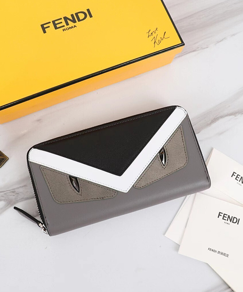 펜디 몬스터 아이즈 라운드 지퍼 장지갑 0053