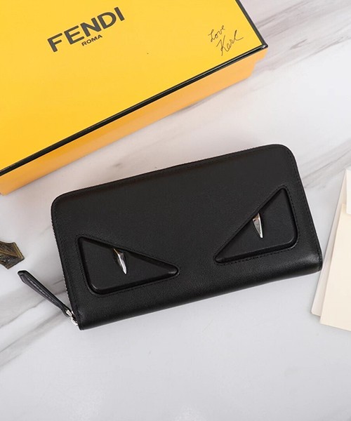 펜디 몬스터 아이즈 라운드 지퍼 장지갑 0050