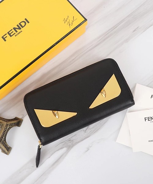 펜디 몬스터 아이즈 라운드 지퍼 장지갑 0049