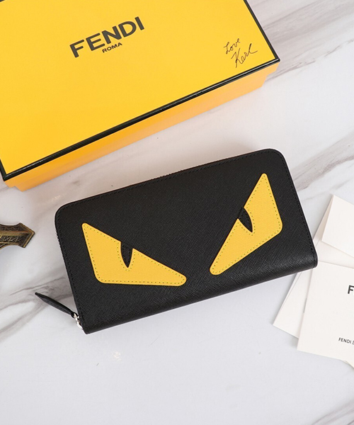 펜디 몬스터 아이즈 지퍼 장지갑 0046