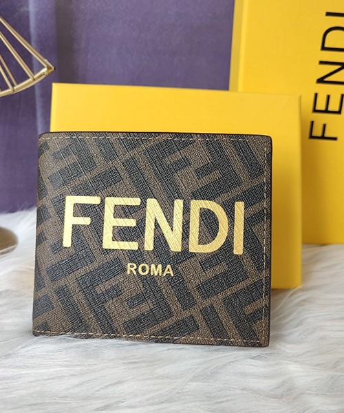 펜디 프린트 레더 반지갑 0030