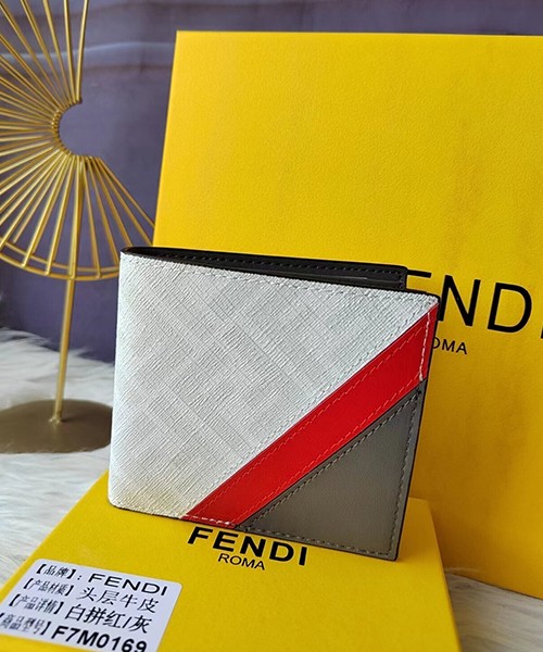 펜디 FF 로고 패브릭 다이아고널 반지갑 0025