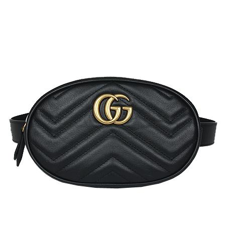구찌 GG 마몽 마틀라세 쉐브론 금장 벨트백 가로 18cm / 세로 11cm / 폭 5cm