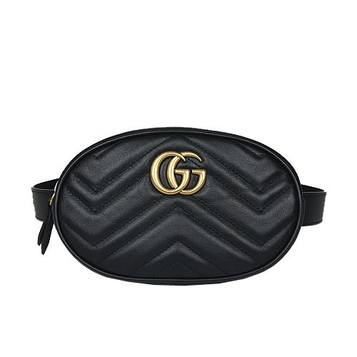 구찌 GG 마몽 마틀라세 쉐브론 금장 벨트백 가로 18cm / 세로 11cm / 폭 5cm