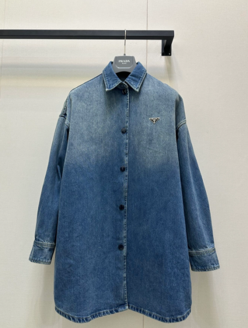PRADA 프라다 데님 셔츠형 자켓 의류
