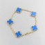 반클리프 빈티지 알함브라 브레이슬릿 모티브 5개 블루 골드