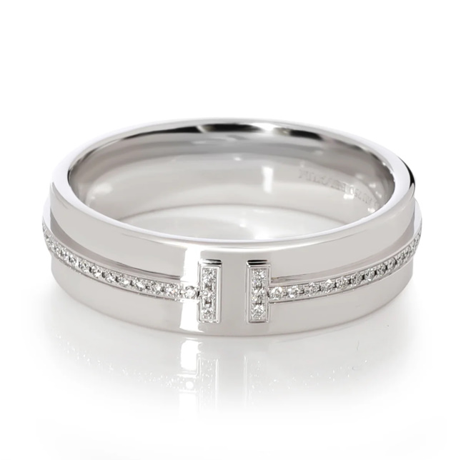 티파니앤코 네로우 링 다이아 실버