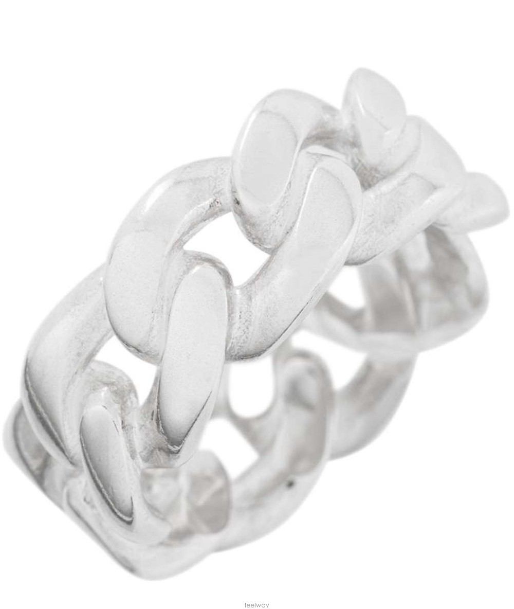 마르지엘라 신상 넘버링 빈티지 무광 실버 체인 반지