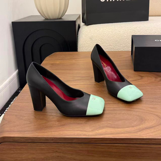 샤넬 메리제인 트위드 발레리나 플랫 슈즈