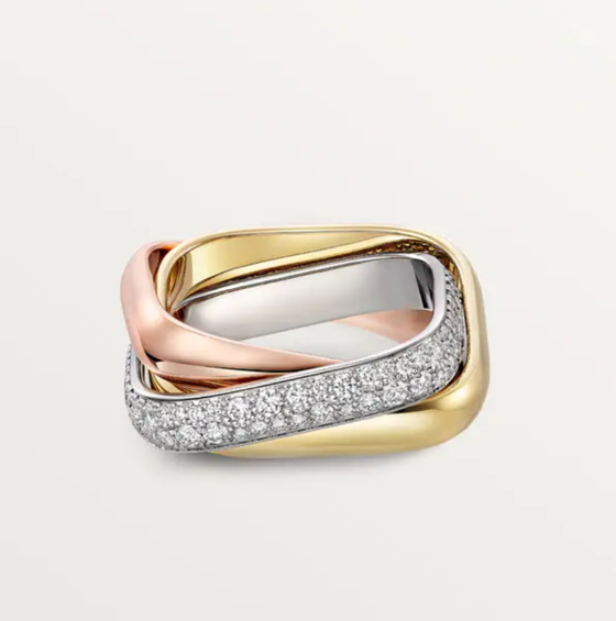 까르띠에 트리니티 쿠션 링, 클래식 파베