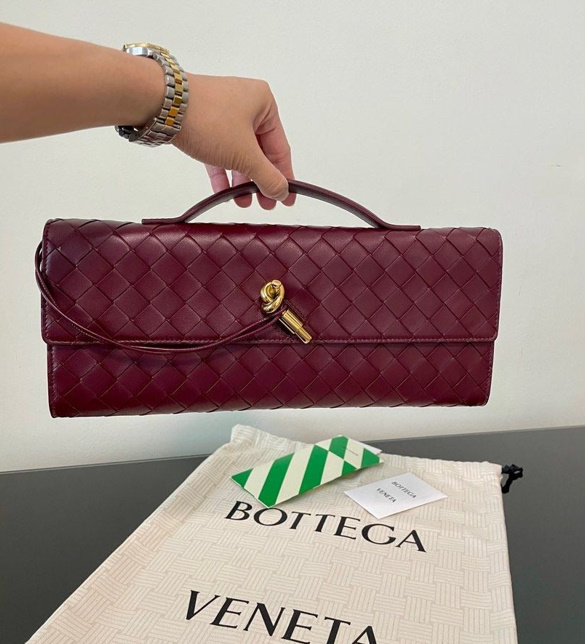 안디아모 클러치 버건디 세로: 13cm 가로: 31cm 폭: 3cm