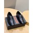ZEGNA 블랙 네츄럴 그레인 레더 모카신 로퍼