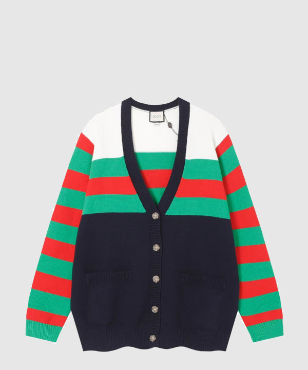 구찌 로고 니트 코트