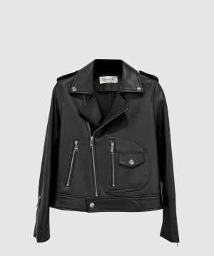 디올 로고 쇼트 코트