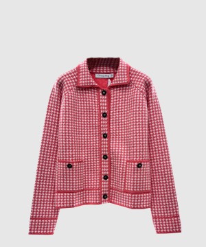 디올 로고 니트 코트