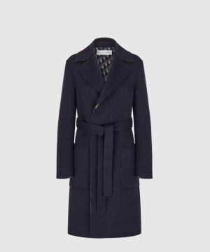 디올 로고 니트 코트