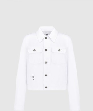 디올 로고 쇼트 코트